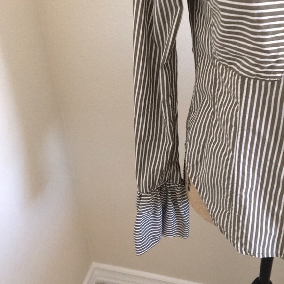 Frame striped blouse with ruffled cuffs - Picture 8 of 9